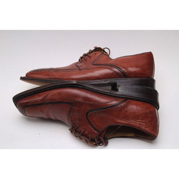 Mezlan Dress Shoes Oxfords Brown Leather Mens Lace Up 10 m - Picture 7 of 16